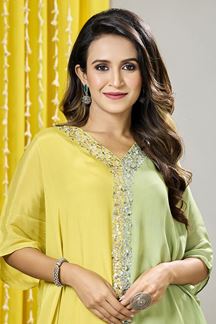 Picture of Amazing Designer Palazzo Suit for Haldi and Festive wear