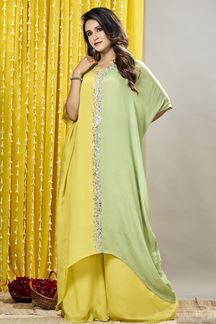 Picture of Amazing Designer Palazzo Suit for Haldi and Festive wear