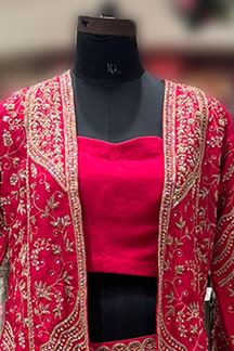 Picture of Amazing Purple Designer Indo-Western Lehenga Choli for Sangeet and Engagement