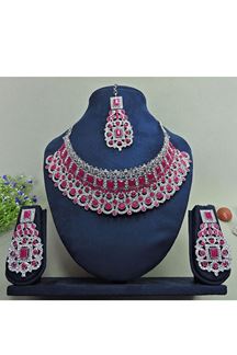 Picture of Exquisite Ruby Designer Necklace Set for Party and Wedding 