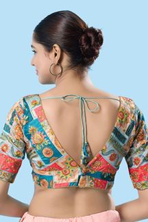 Picture of Smashing Sky Blue Designer Blouse for Sangeet and Festivals