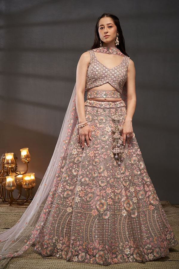 Picture of Charismatic Mauve Colored Designer Lehenga Choli
