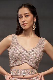 Picture of Charismatic Mauve Colored Designer Lehenga Choli