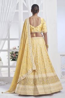 Picture of Fascinating Yellow Designer Lehenga Choli for Haldi and Festivals