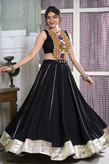 Picture of Enticing Black Designer Lehenga Choli for Navratri Festival