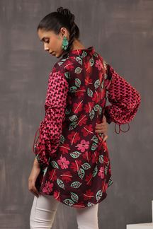 Picture of Appealing Maroon Designer Short Top for Casual Wear