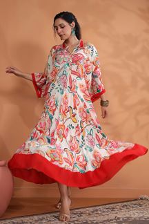 Picture of Stunning Floral Printed Designer Indo-Western Outfit for Party and Festive wear