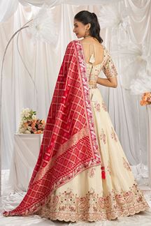 Picture of Irresistible Cream Designer Lehenga Choli for Wedding, Engagement, Reception, Party, and Festivals