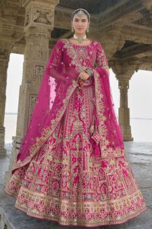 Picture of OutstandingRani Pink Designer Bridal Lehenga Choli for Wedding and Reception