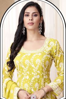 Picture of Breathtaking Yellow Designer Gharara Suit for Haldi, Engagement, Reception, Party and Festivals