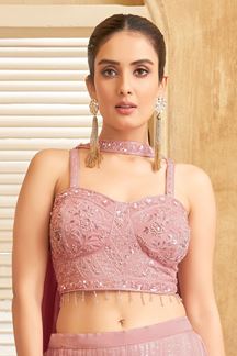 Picture of Beautiful Pink Designer Palazzo Suit for Party
