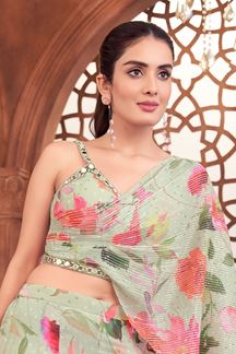 Picture of Magnificent Light Green Designer Palazzo Suit for Party