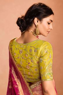 Picture of Charismatic Tissue Silk Designer Saree for Pre-Wedding Shoot, Festivals, Reception, and Party