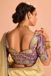 Picture of Smashing Tissue Silk Designer Saree for Festivals and Party