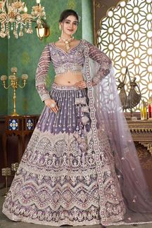 Picture of Smashing Premium Net Designer Wedding Lehenga Choli for Engagement, Wedding, and Reception