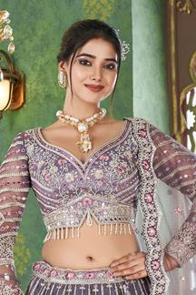 Picture of Smashing Premium Net Designer Wedding Lehenga Choli for Engagement, Wedding, and Reception