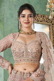 Picture of Spectacular Premium Net Designer Wedding Lehenga Choli for Engagement, Wedding, and Reception