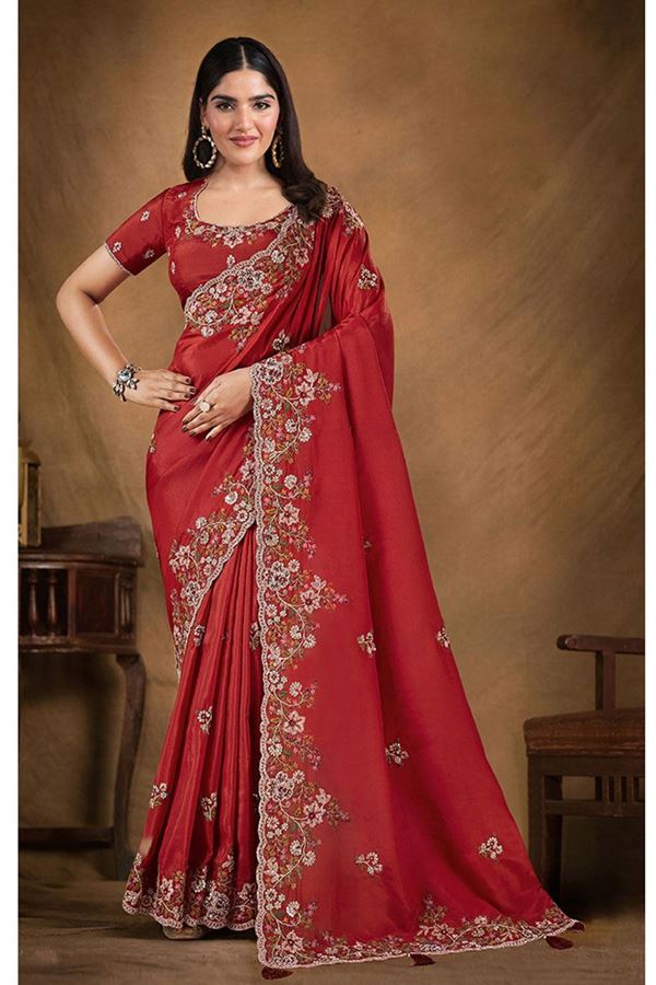 Picture of Astounding Uppada Silk Designer Saree for Wedding, Reception, and Party