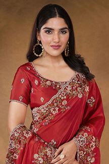 Picture of Astounding Uppada Silk Designer Saree for Wedding, Reception, and Party