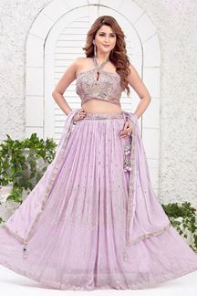 Picture of SurrealPink Designer Indo-Western Lehenga Choli for Reception, Sangeet and Party