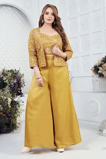 Picture of TrendyYellow Designer Palazzo Suit for Haldi and Party