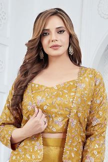 Picture of TrendyYellow Designer Palazzo Suit for Haldi and Party