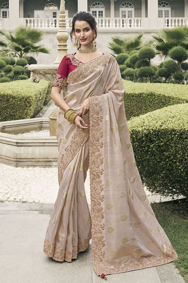 Picture of Artistic Pure Viscose Tissue Jacquard Designer Saree for Engagement, Party, and Reception
