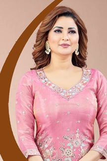 Picture of  Royal Pink Designer Palazzo Suit for Engagement, Sangeet, Party, and Festivals