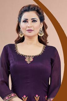 Picture of  Charismatic Violet Designer Gharara Suit for Wedding, Reception, Party, and Festivals