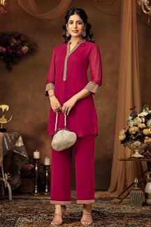 Picture of Magnificent Magenta Designer Co-Ord Set for Party and Festivals