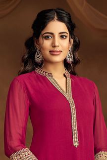 Picture of Magnificent Magenta Designer Co-Ord Set for Party and Festivals