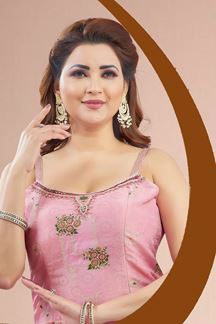 Picture of  Surreal Pink Designer Palazzo Suit for Engagement, Reception, Sangeet, Party, and Festivals
