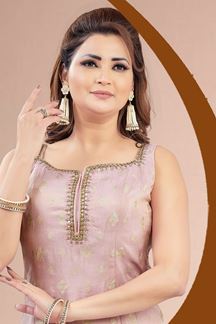 Picture of  Lovely Pink Designer Palazzo Suit for Engagement, Reception, Sangeet, Party, and Festivals