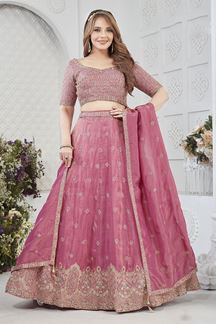 Picture of  Surreal Coral Pink Designer Bridal Lehenga Choli for Engagement, Wedding, and Reception