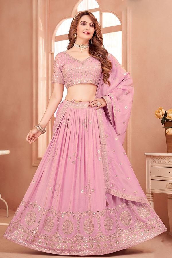 Picture of  Appealing Pink Designer Wedding Lehenga Choli for Engagement and Reception