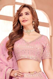 Picture of  Appealing Pink Designer Wedding Lehenga Choli for Engagement and Reception