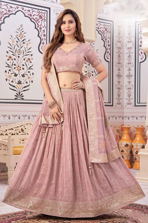 Picture of  Gorgeous Mauve Designer Wedding Lehenga Choli for Engagement, Wedding, and Reception