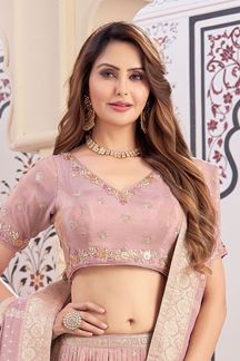 Picture of  Gorgeous Mauve Designer Wedding Lehenga Choli for Engagement, Wedding, and Reception