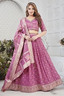 Picture of  Glorious Pink Designer Wedding Lehenga Choli for Engagement, Wedding, and Reception