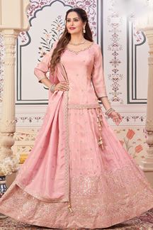 Picture of  Impressive Pink Designer Wedding Lehenga Choli for Engagement, Wedding, and Reception