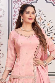 Picture of  Impressive Pink Designer Wedding Lehenga Choli for Engagement, Wedding, and Reception