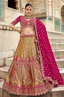 Picture of Ethnic Multi Designer Bridal Lehenga Choli for Wedding and Reception