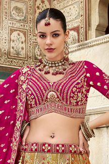 Picture of Ethnic Multi Designer Bridal Lehenga Choli for Wedding and Reception