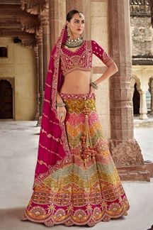 Picture of Charismatic Multi Designer Bridal Lehenga Choli for Wedding and Reception