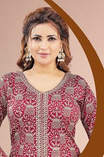 Picture of  Alluring Maroon Designer Wedding Lehenga Choli for Wedding and Reception