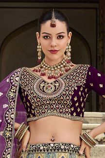 Picture of Spectacular Multi Designer Bridal Lehenga Choli for Engagement and Reception