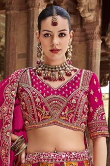 Picture of Outstanding Multi Designer Bridal Lehenga Choli for Wedding and Reception