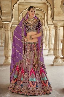 Picture of Fascinating Multi Designer Bridal Lehenga Choli for Engagement and Reception