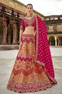 Picture of Creative Multi Designer Bridal Lehenga Choli for Wedding and Reception