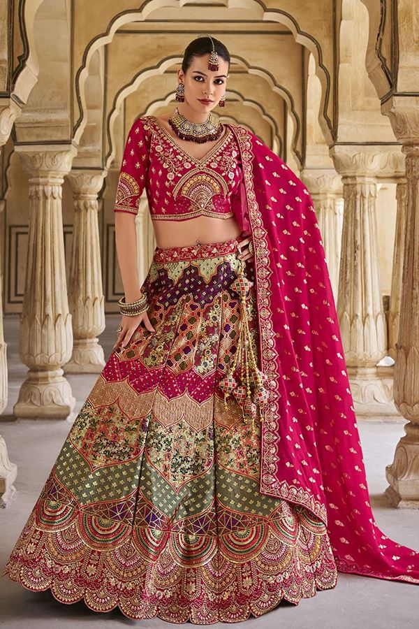 Picture of Bollywood Multi Designer Bridal Lehenga Choli for Wedding and Reception
